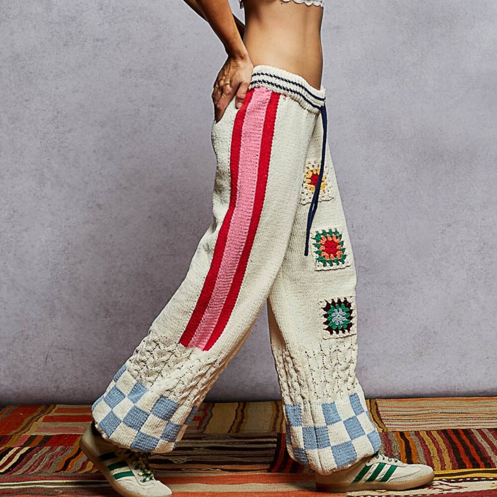 POL Chenille Yarn Granny Crochet Pants (IVORY)